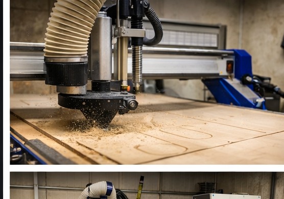 CNC cutter machining sheet material